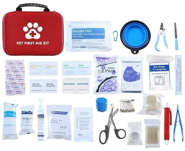 Pet Emergency First Aid Kit – Travel-Ready Medical Pack (101+ Items)