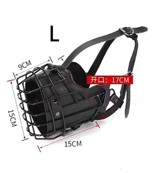 Durable Dog Muzzle for  Large Breed Dogs Comfortable Metal Wire Basket Design Adjustable Fit for Training, Safety and Anti-Biting Control