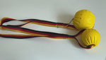 Load and play video in Gallery viewer, Durable Dog Chew Ball with Strong Rope – Tug Of War Interactive Fetch Toy for Dogs for Medium &amp; Large Dogs
