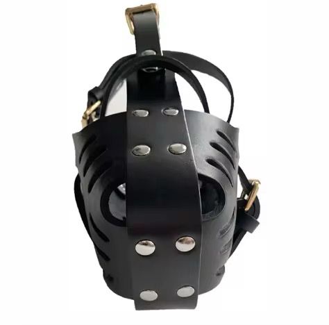 leather dog muzzle