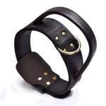 Load image into Gallery viewer, Leather Dog Collar With Quick Grab Handle For Large Dogs
