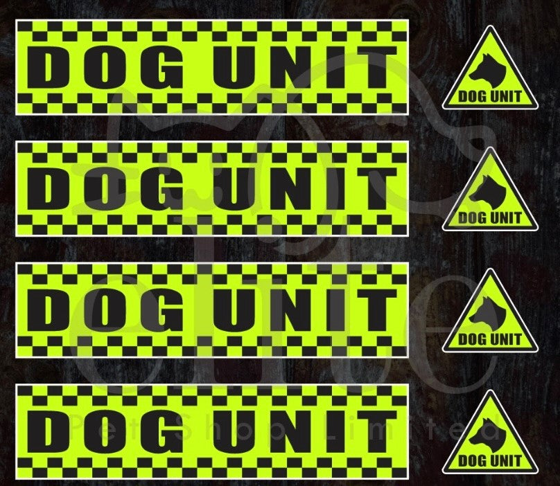 Dog Unit Magnet Security Stickers K9 Dog Handler Magnetic Sign Sticker Set